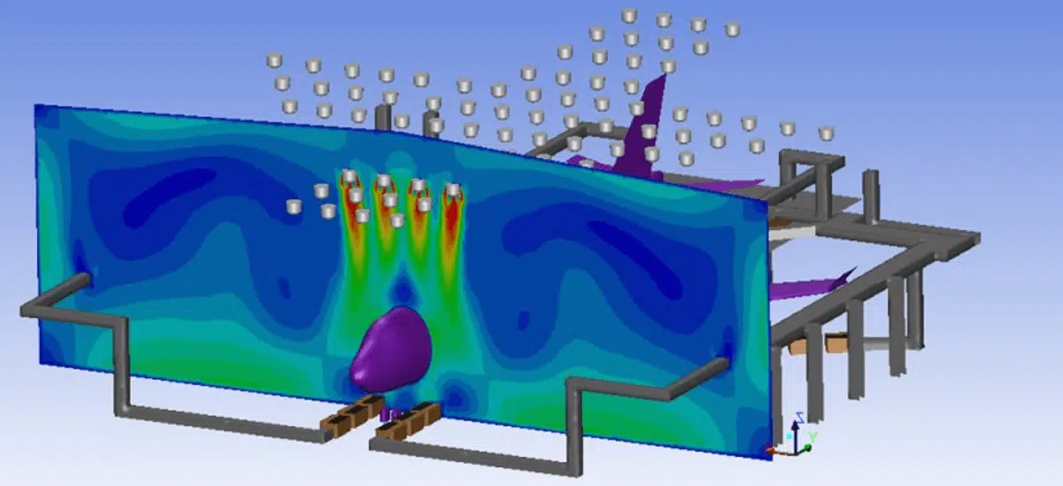 Simulación CFD de un hangar de pintura aeronáutica