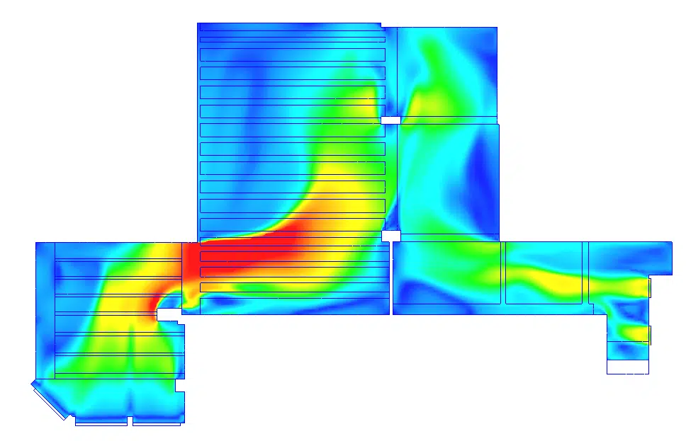 Estudio CFD de pérdida de carga de un plénum de difusión