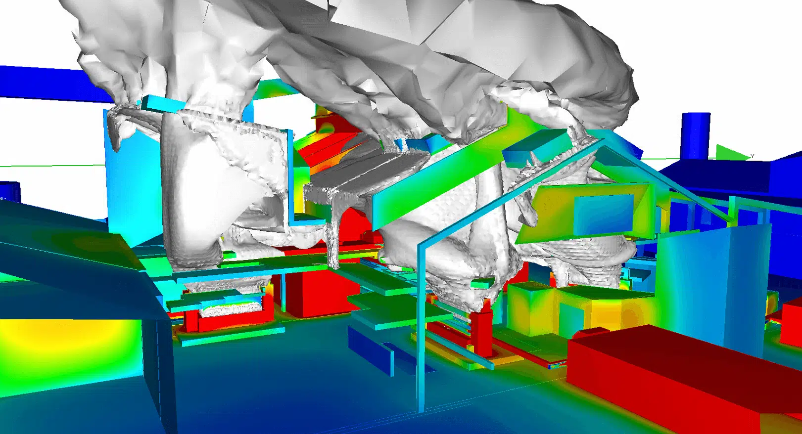 Estudio de los penachos de humo — simulación CFD