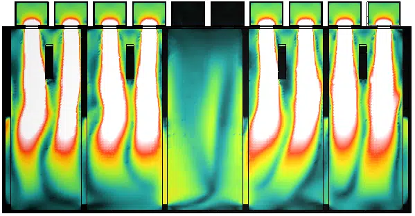Étude des vitesses d'air du jumeau numérique en CFD