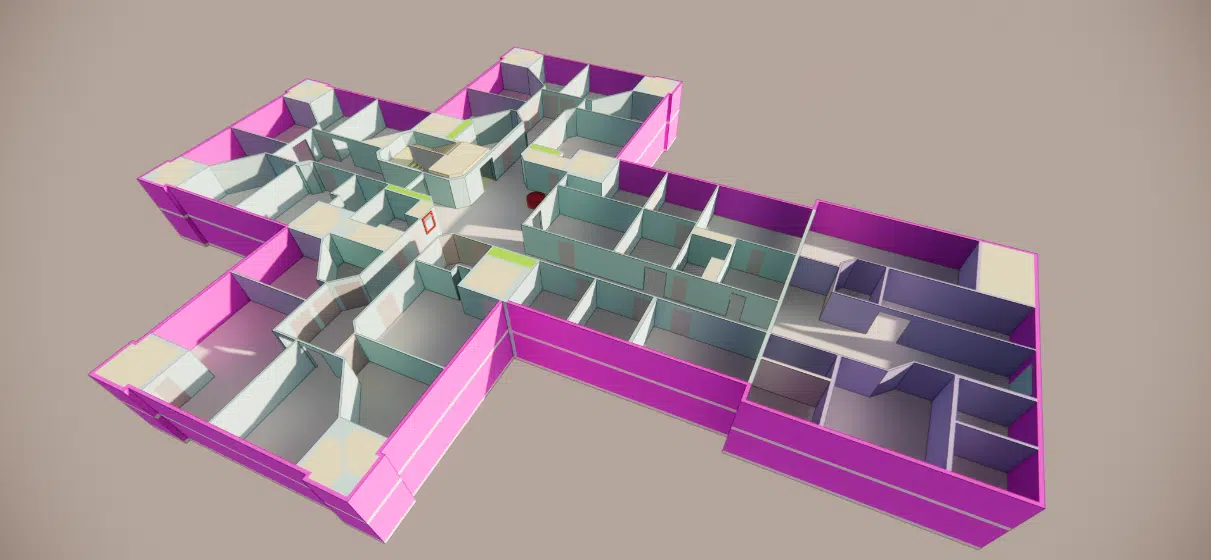 Modelo 3D CFD de la planta estudiada