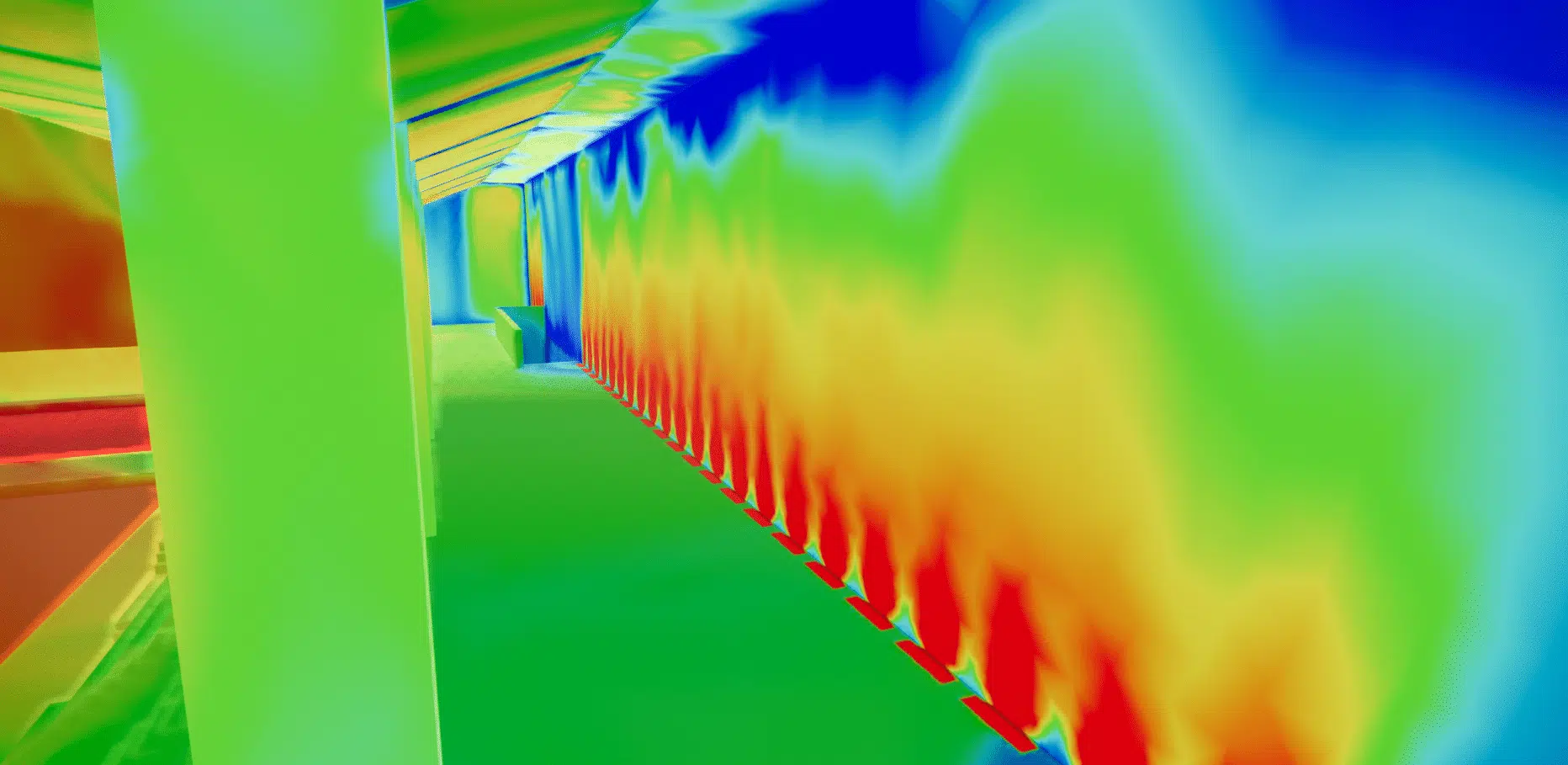 Temperaturas de superficie, simulación CFD
