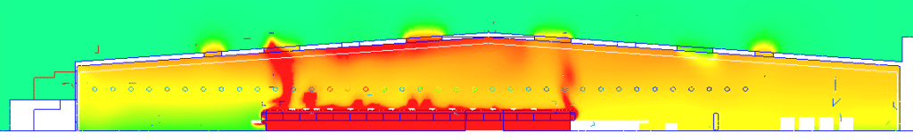 Etude de la stratification thermique dans un bâtiment industriel - simulation CFD