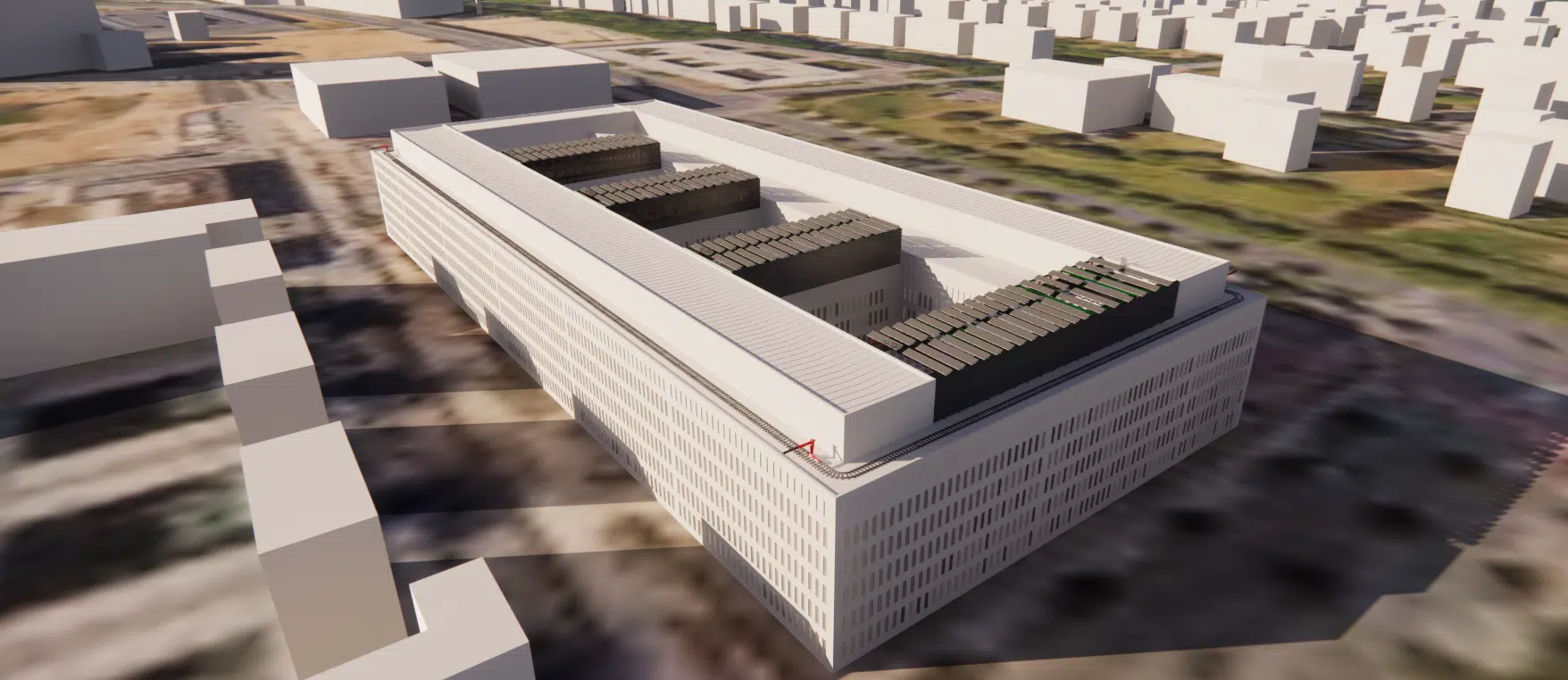Modelo 3D CFD del estudio de los enfriadores de aire — Luxemburgo