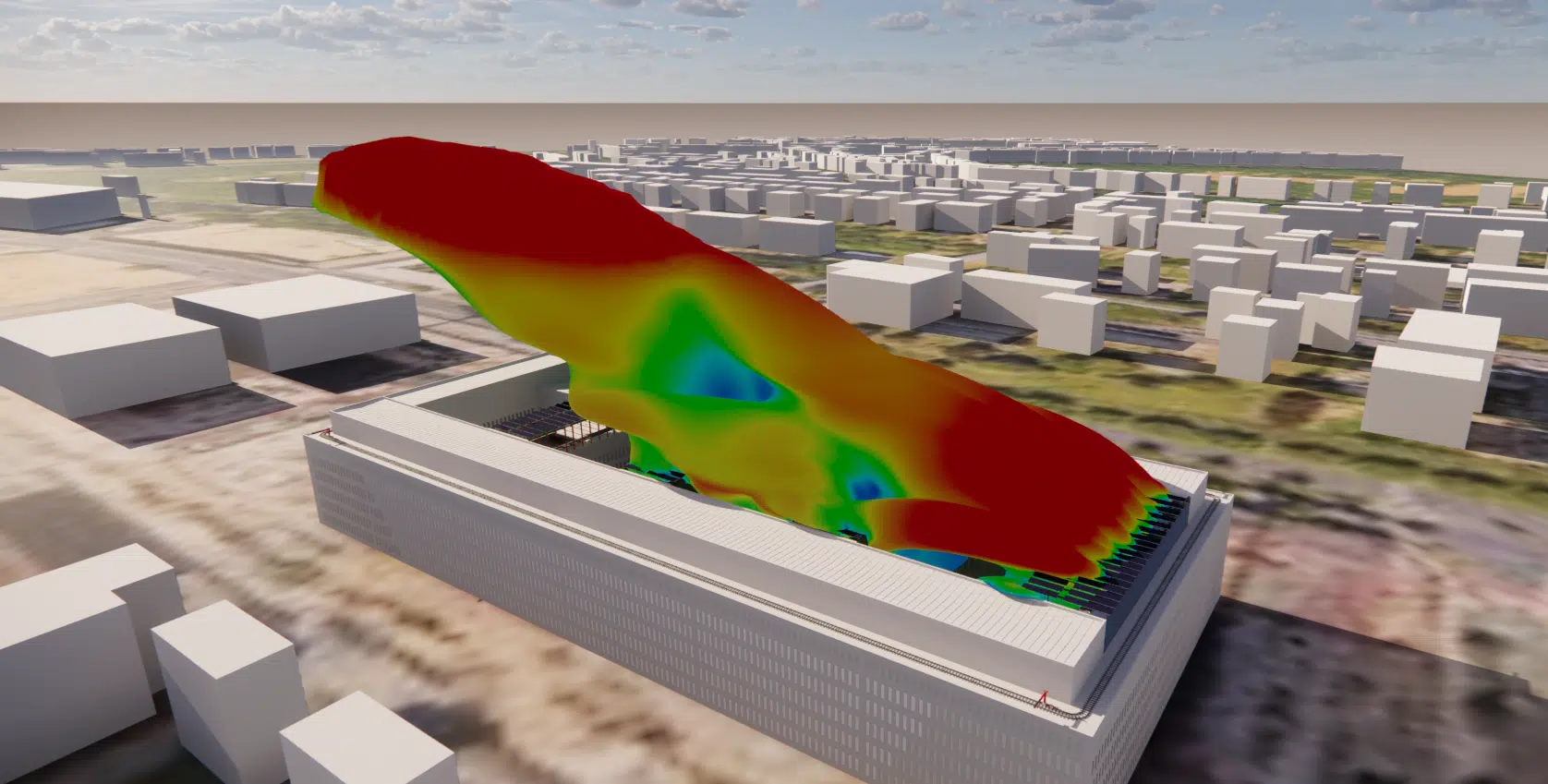 Estudio de los penachos térmicos de los enfriadores de aire