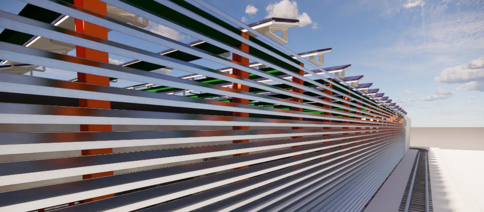 Modelo de estudio 3D CFD — lamas cortavientos