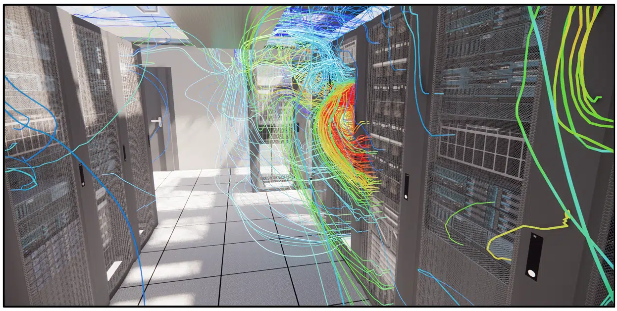 Estudio CFD interna de centro de datos