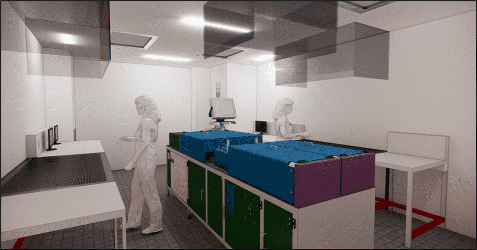 Modélisation 3D des machines dans un laboratoire d'analyse