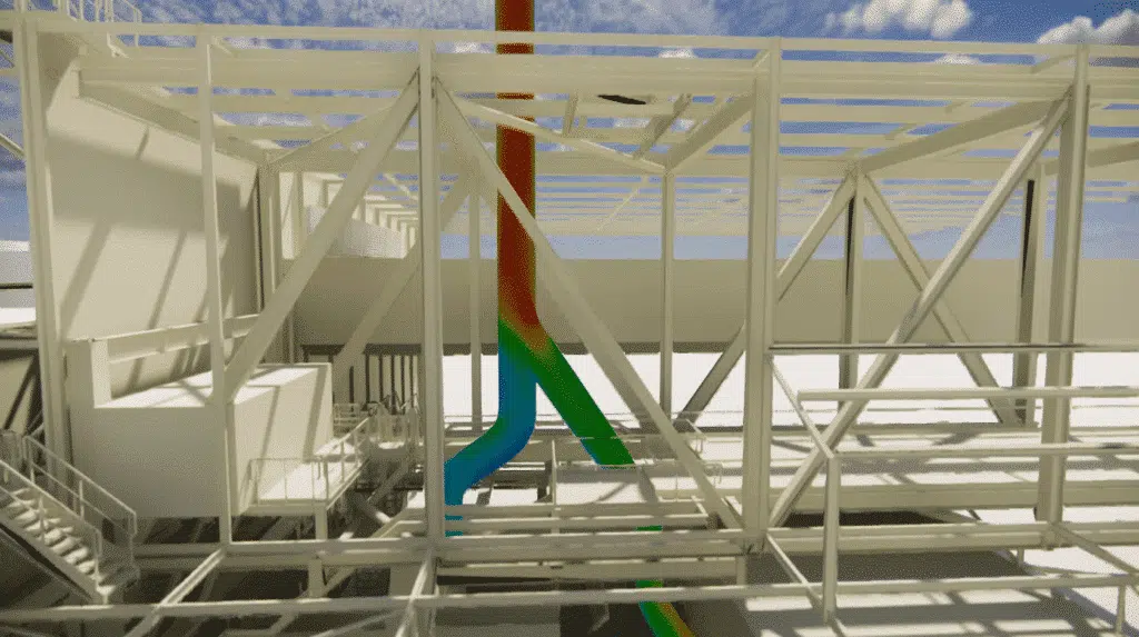 Dimensionamiento CFD de una chimenea industrial