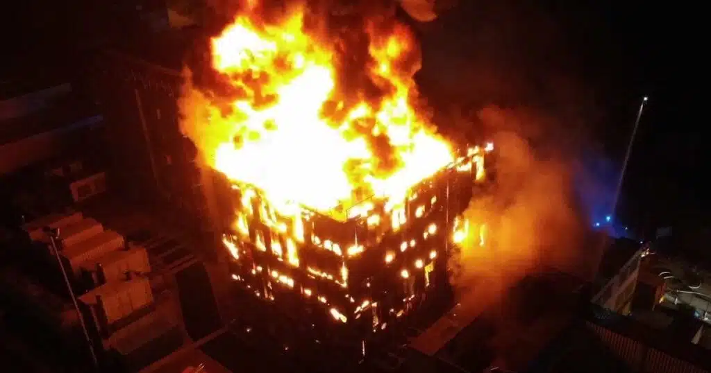 Data center fire simulation