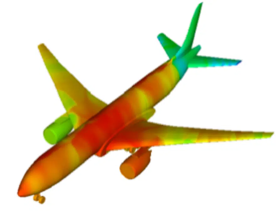 Estudio CFD de las temperaturas en la superficie de un avión en cabina de pintura