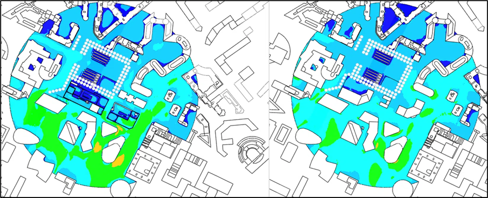 Cartografía del nivel de confort según la norma Lawson LDDC