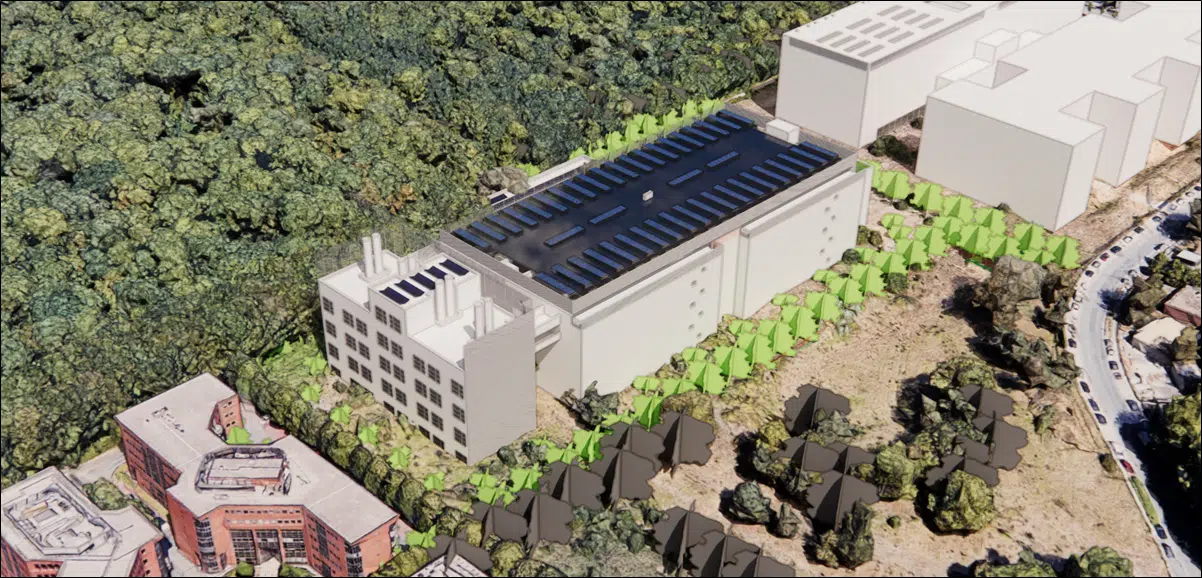 Modelo 3D global del estudio CFD externo del centro de datos PA 22