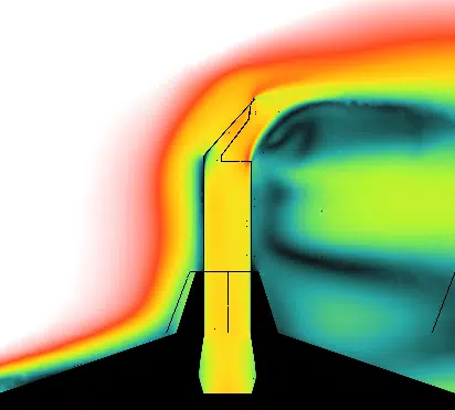 Chimenea cilíndrica, sombrerete giratorio