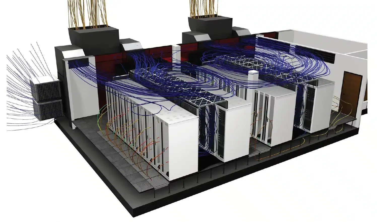 Simulación de la refrigeración de un centro de datos por unidades CRAH