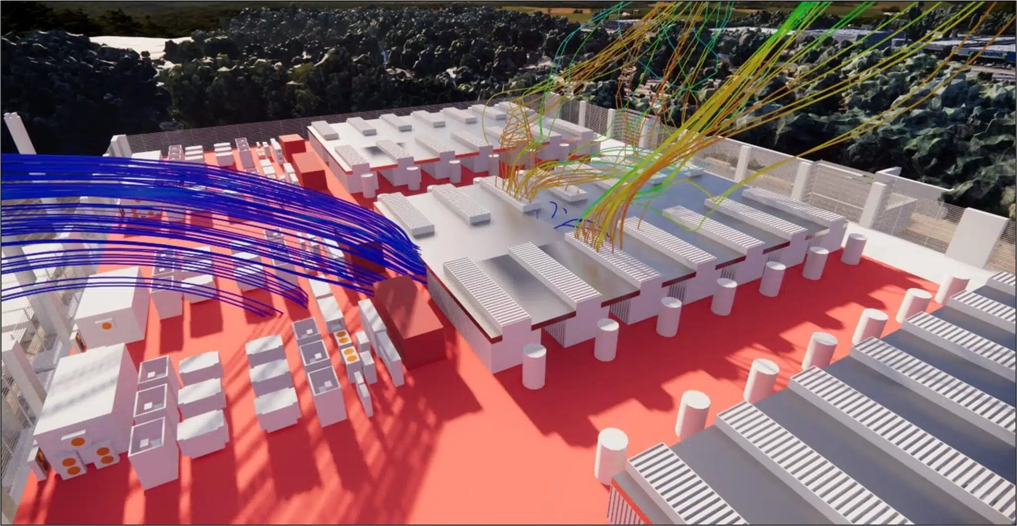 CFD externo e interno — Centro de datos hyperscale