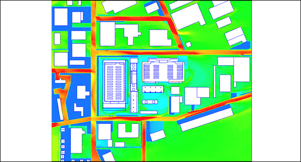 Etude impact - ilot de chaleur data center - cartographie thermique- après