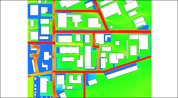 Etude impact - ilot de chaleur data center - cartographie thermique- avant