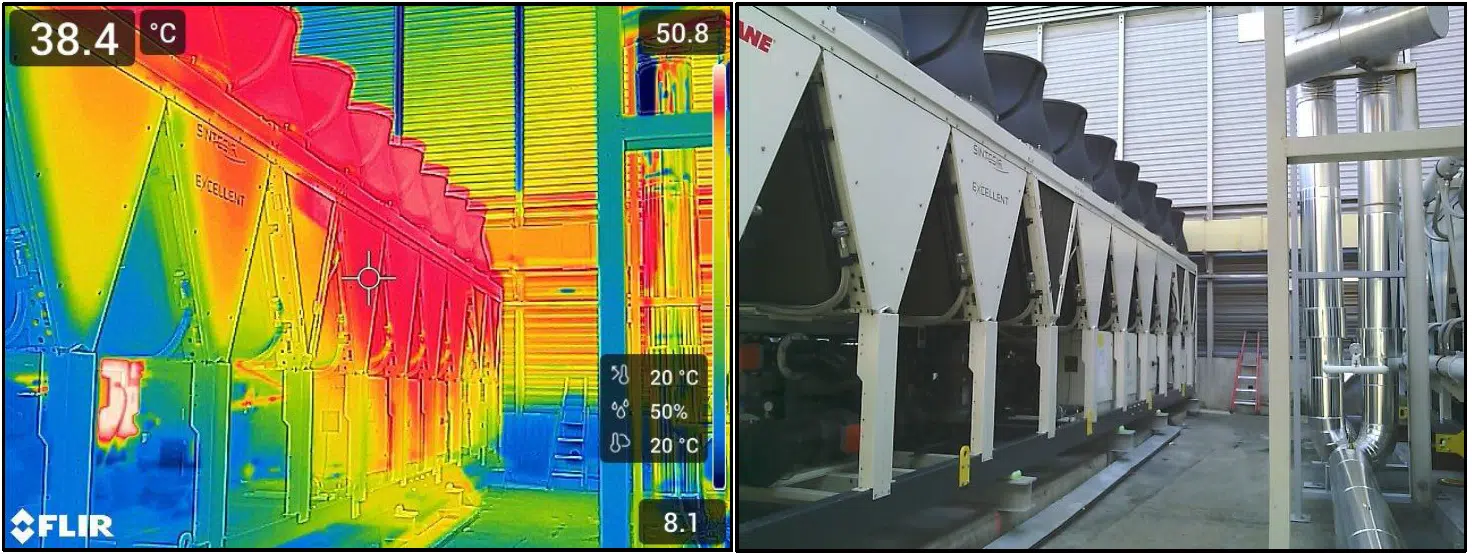 Detección de acumulación calorífica en los aeroenfriadores con tobera