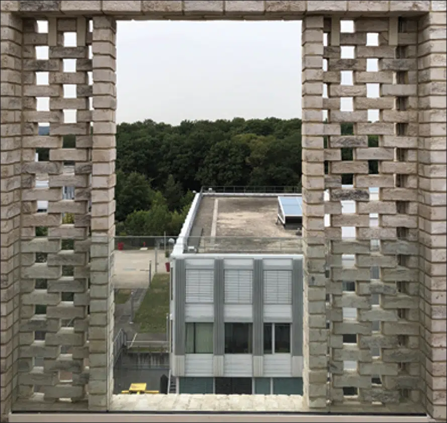 Imagen de una celosía in situ
